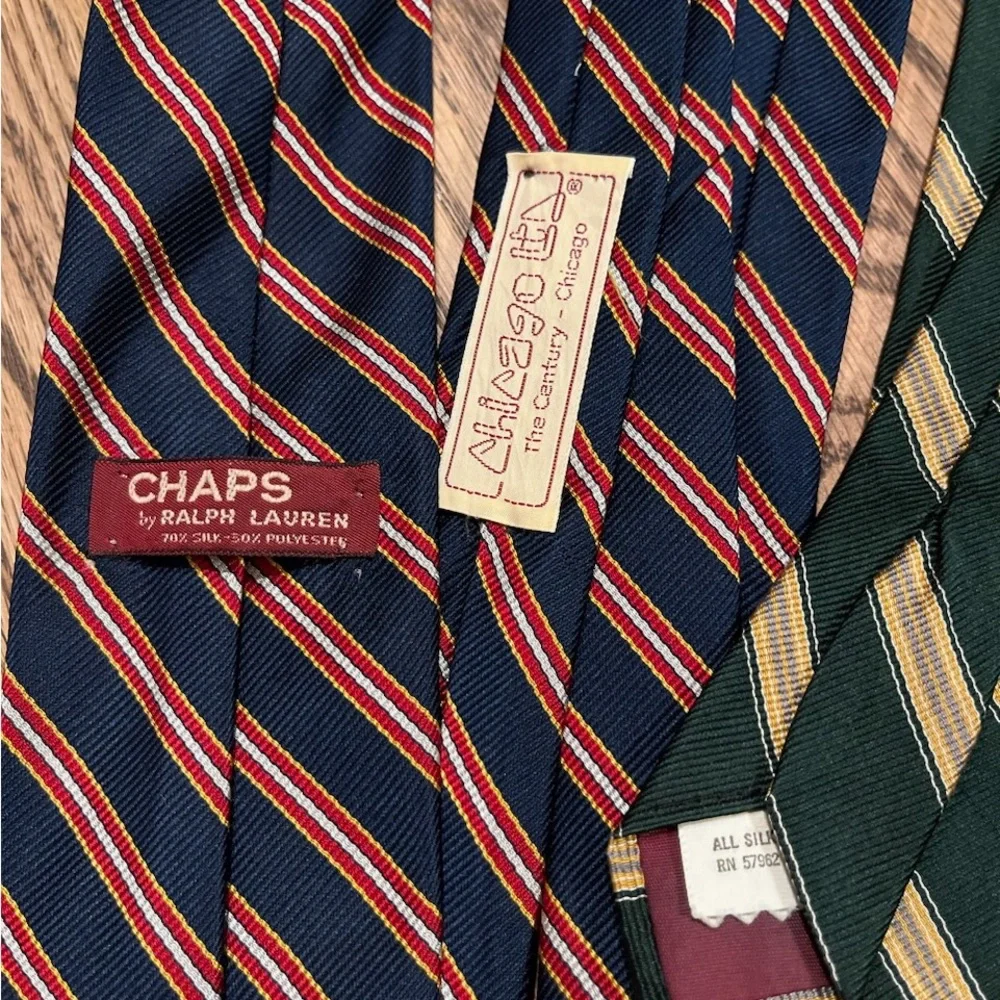 2 ties, green and blue. - Picture 2 of 2